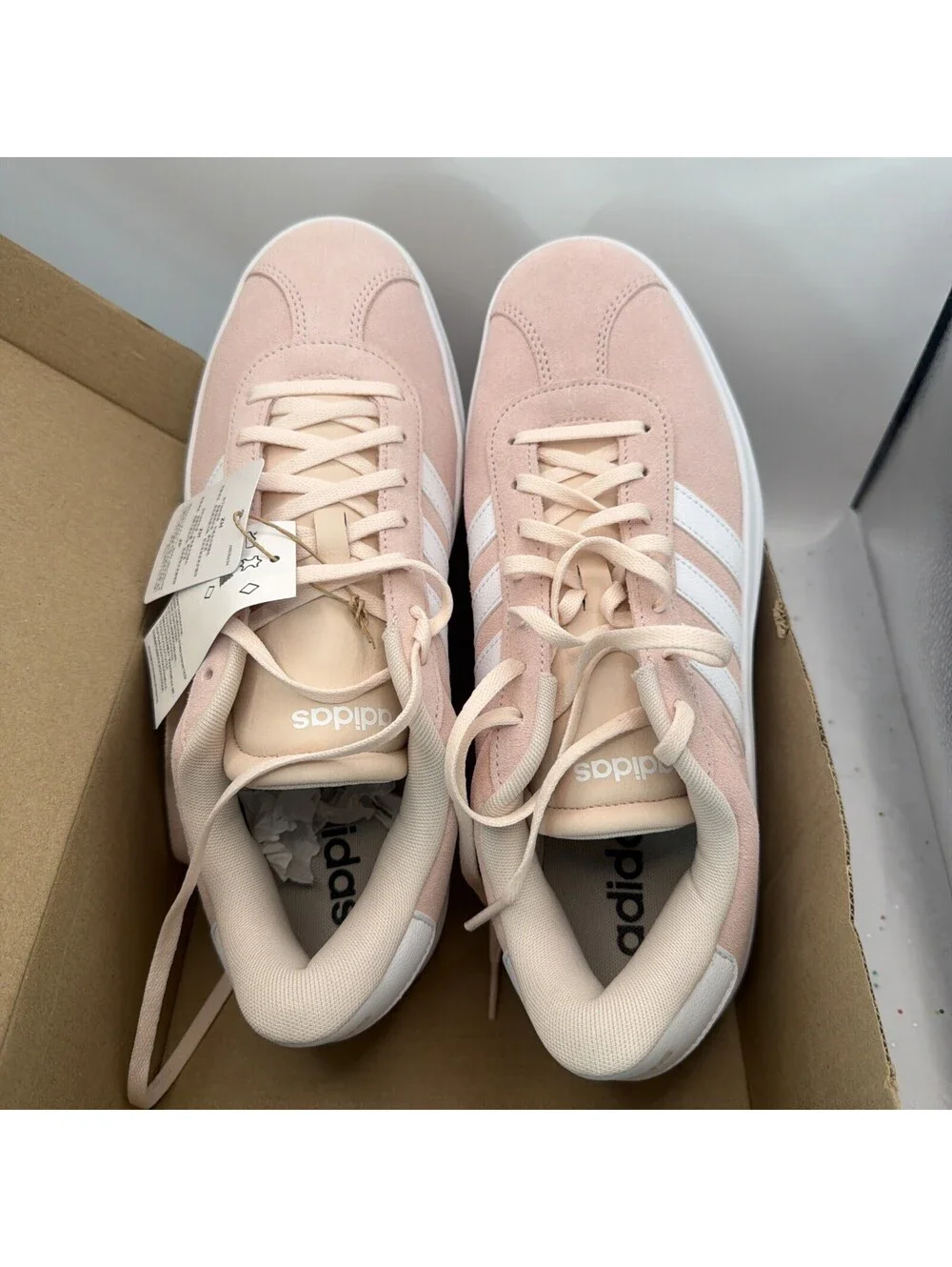 adidas VL Court Bold Women’s Sz 11 Wonder Quartz Pink Gum IH9996 New Box Damaged